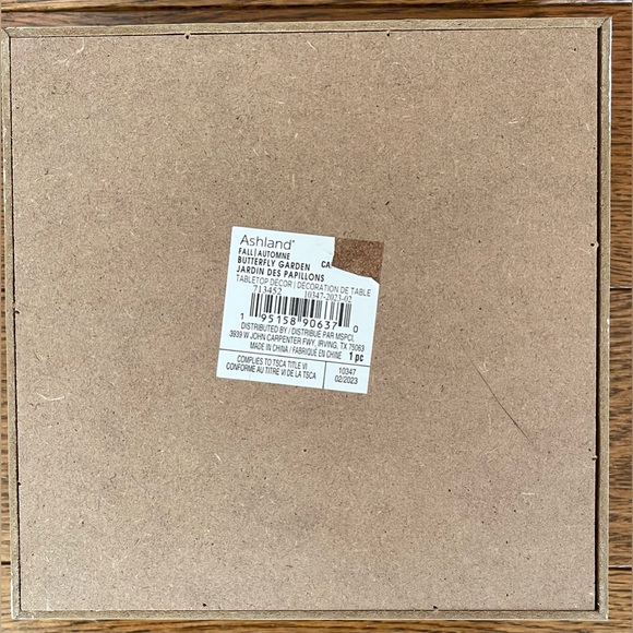 NWT Wooden FAMILY everything else can wait bird butterfly Box Sign 6” x 6” - Picture 2 of 3